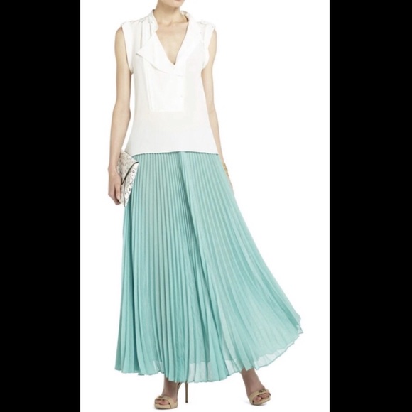 BCBG Estel Pleated Maxi Skirt